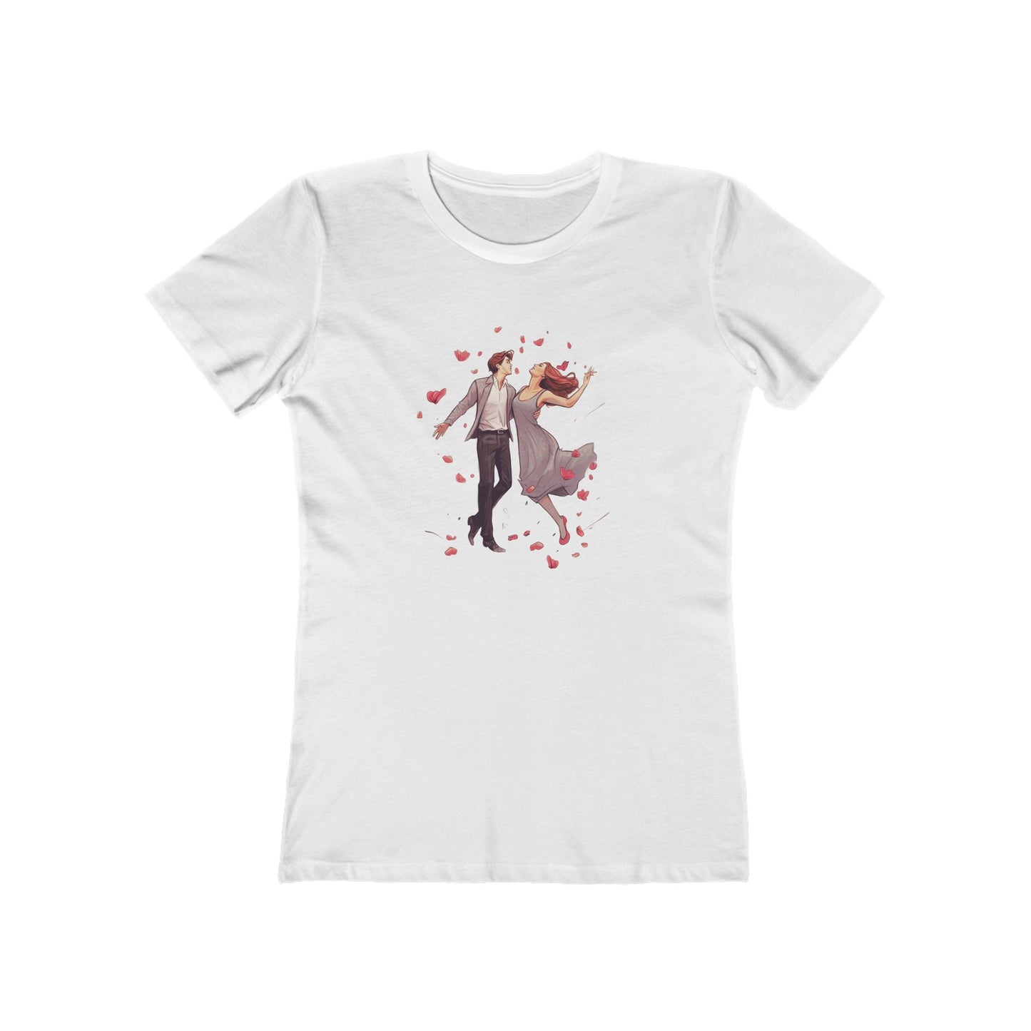 Women’s Comfy Graphic Boyfriend Tee – 100% Cotton – Slim Fit – “Tee 050”