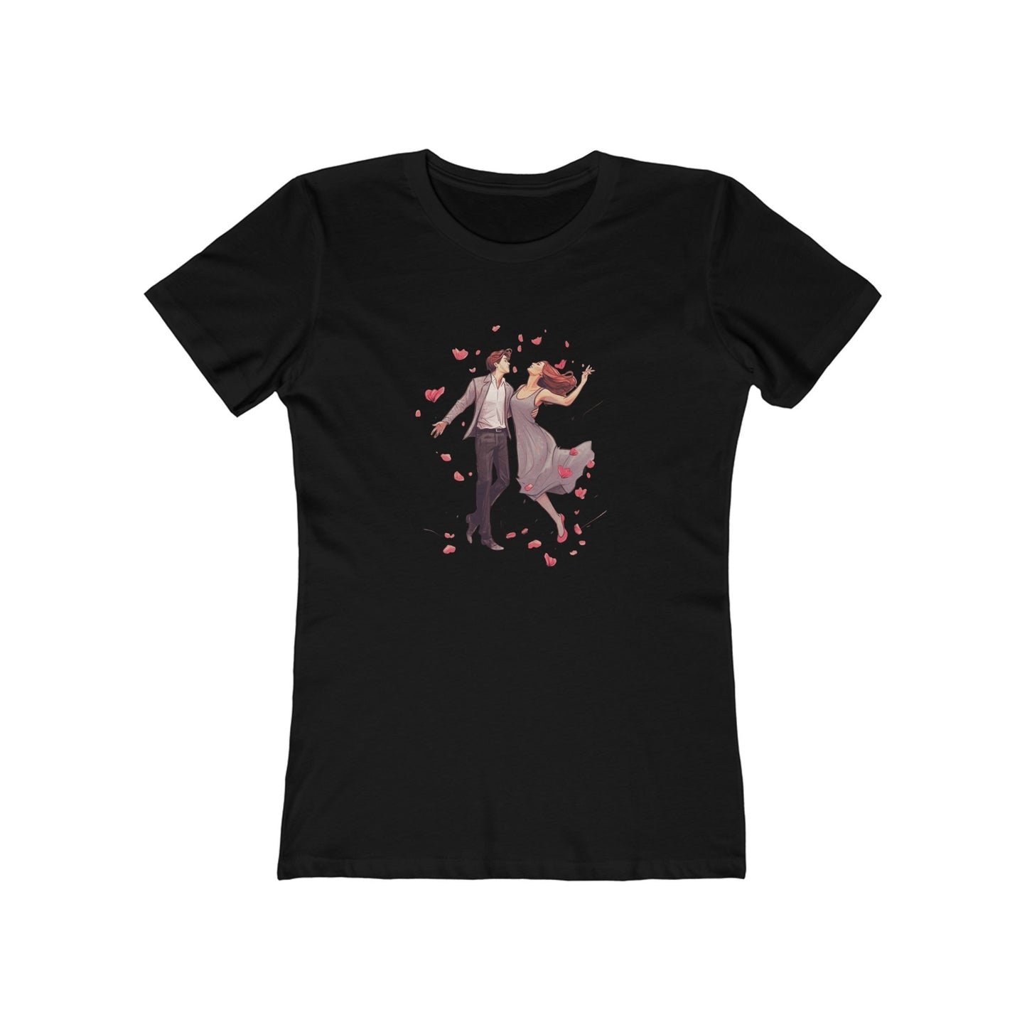 Women’s Comfy Graphic Boyfriend Tee – 100% Cotton – Slim Fit – “Tee 050”