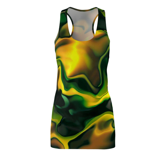 Women’s Graphic Cut & Sew Racerback Dress – 100% Polyester – “Racer 006”