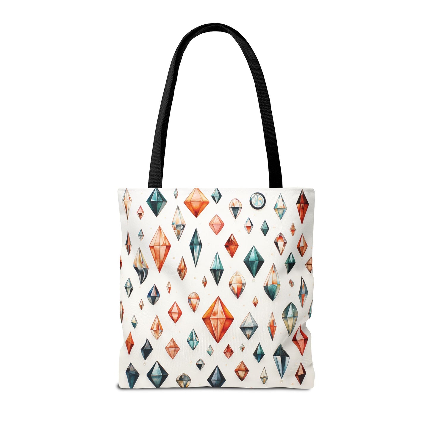 Geometric Gem Pattern Tote Bag – 100% Polyester – 2 Sizes