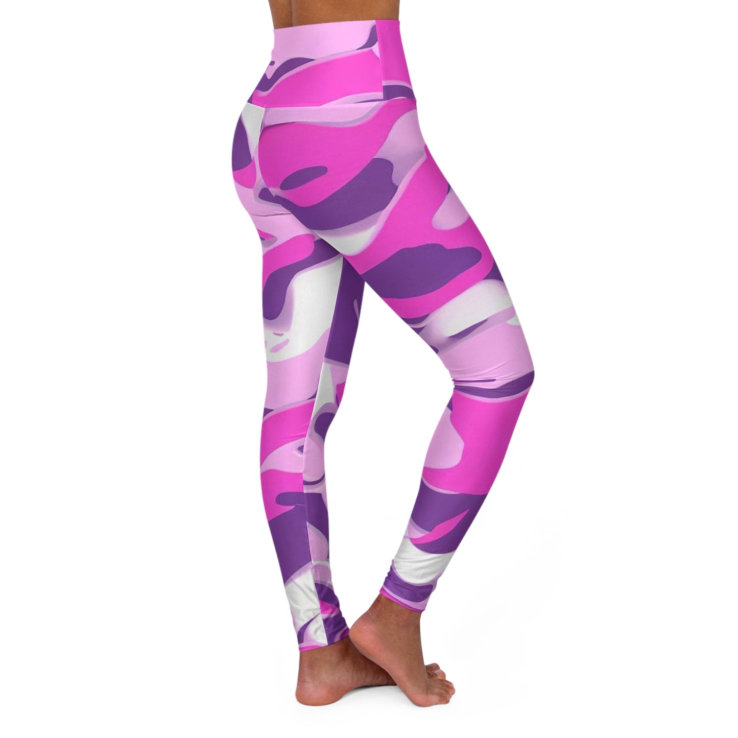 Women’s High‑Waisted Graphic Yoga Pants – 100% Polyester – Skinny Fit – “Pants 002”