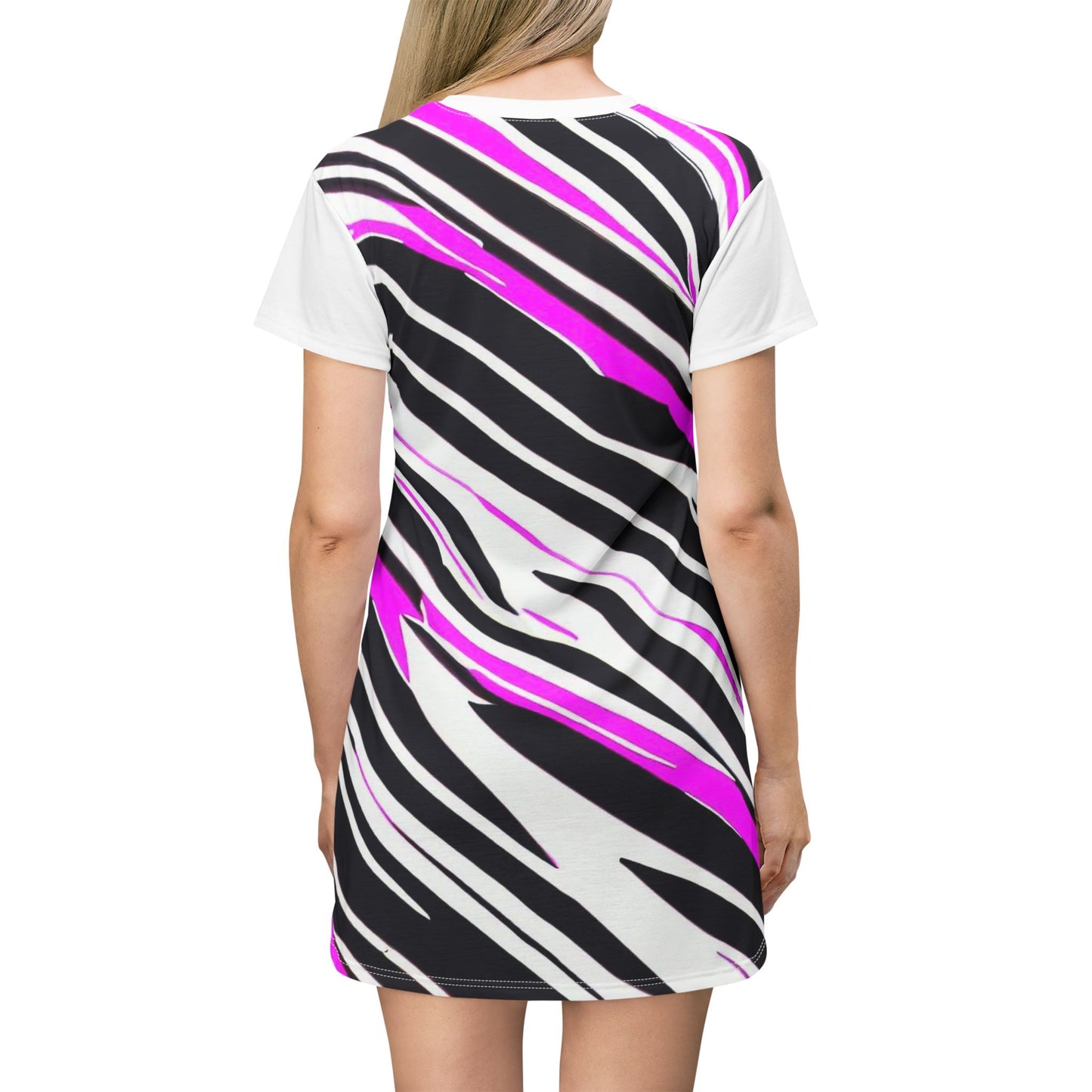Women’s Graphic T‑Shirt Dress – 100% Polyester – Light Fabric – “Dress 001”