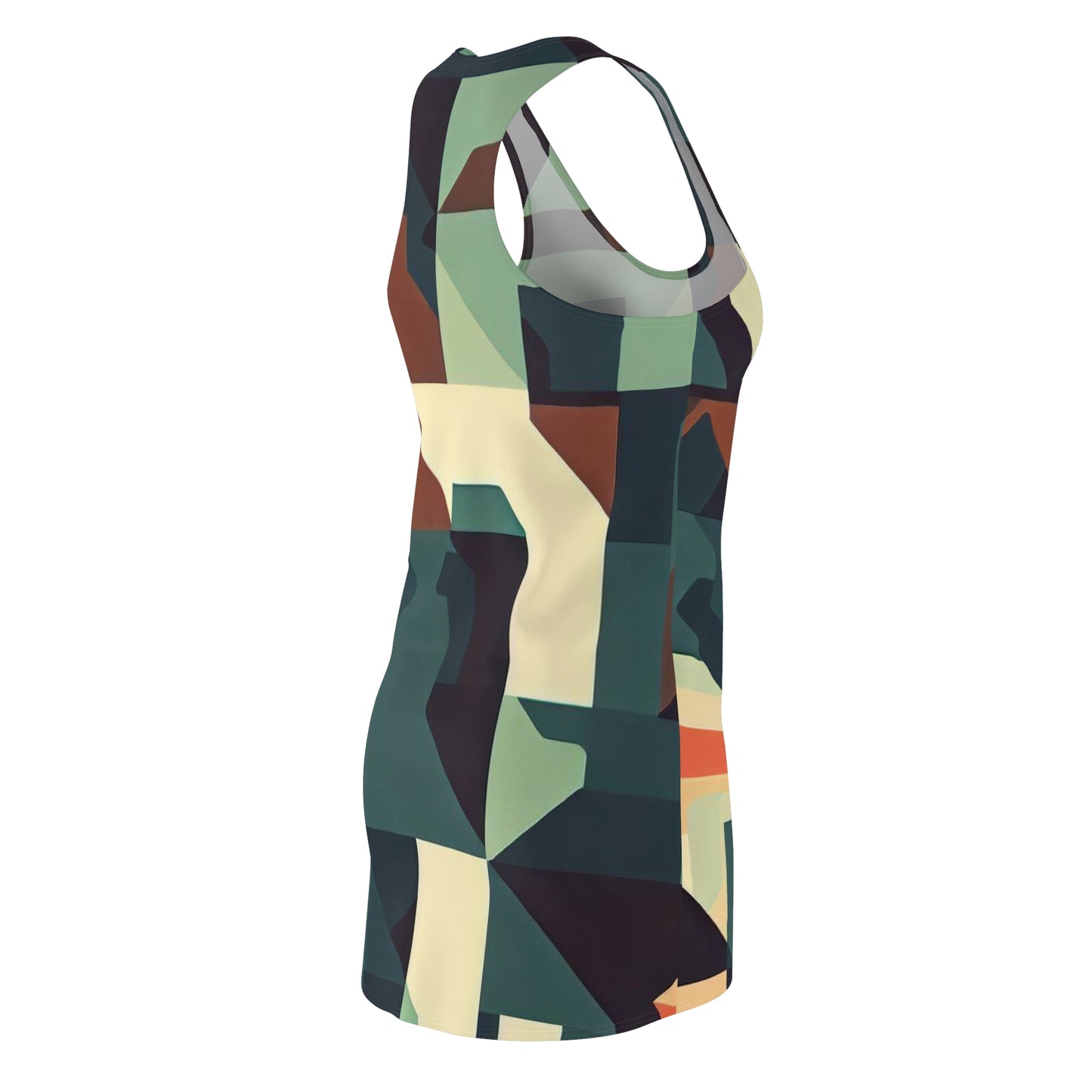 Women’s Graphic Cut & Sew Racerback Dress – 100% Polyester – “Racer 008”