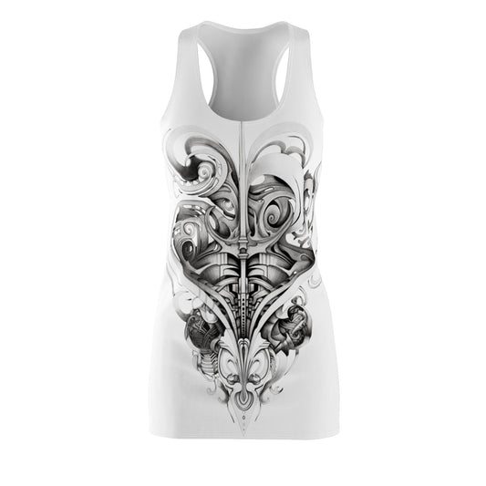 Women’s Graphic Cut & Sew Racerback Dress – 100% Polyester – “Racer 019”