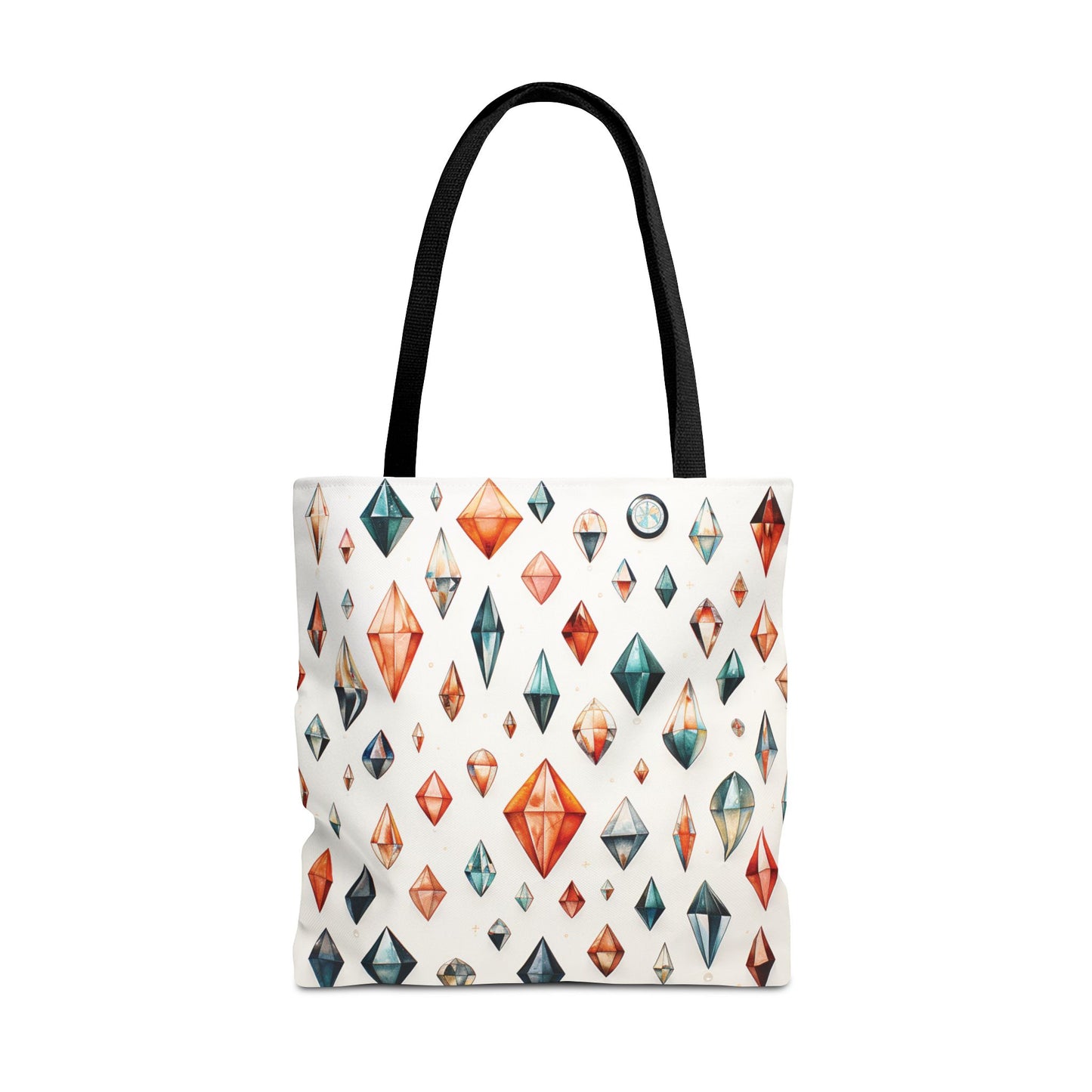 Geometric Gem Pattern Tote Bag – 100% Polyester – 2 Sizes