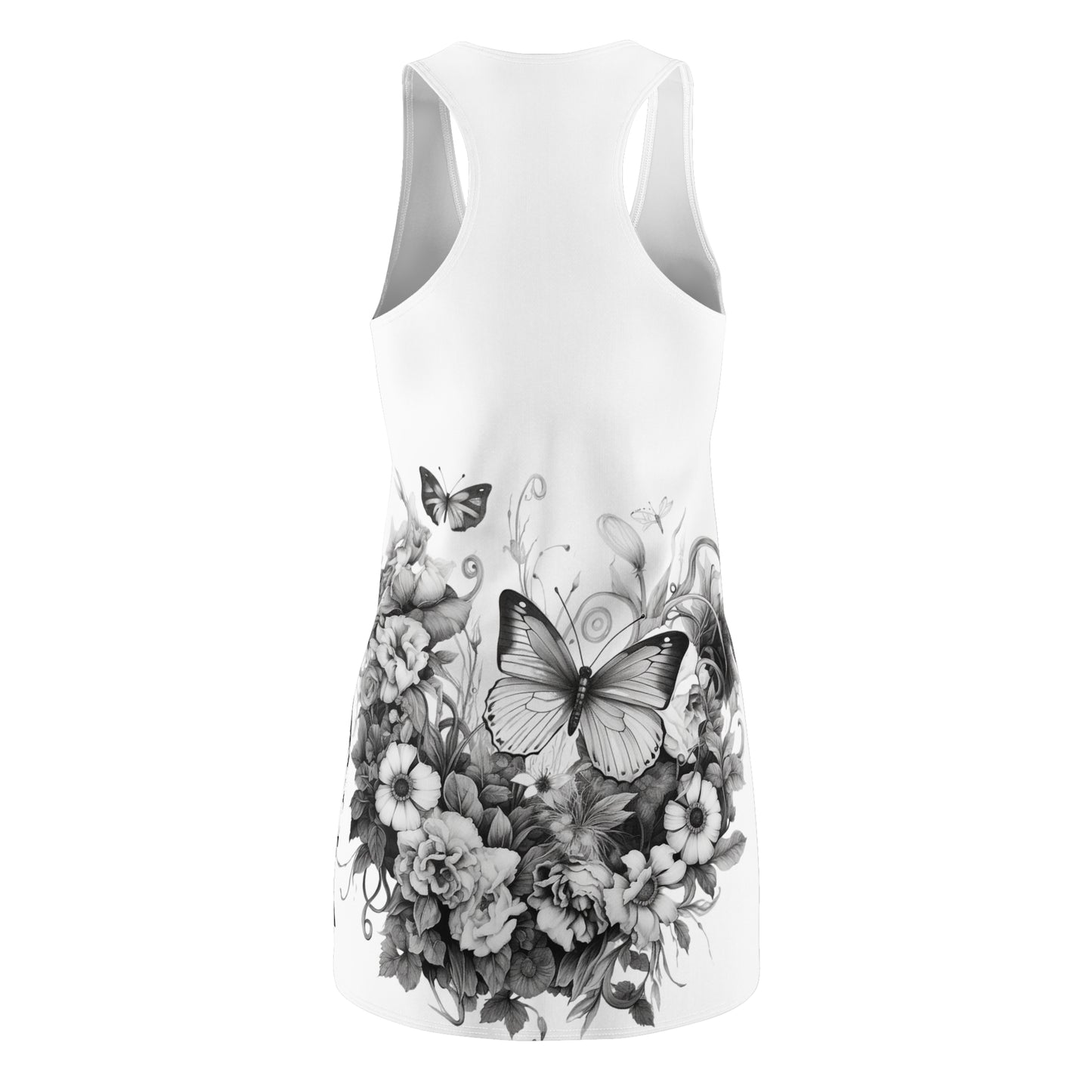 Women’s Graphic Cut & Sew Racerback Dress – 100% Polyester – “Racer 029”