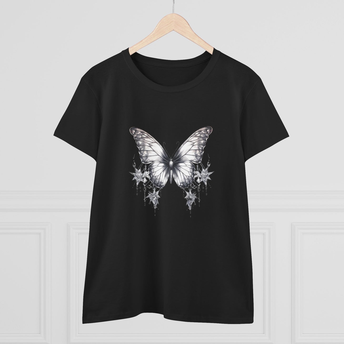 Women’s Graphic Midweight Tee – 100% Cotton – Semi‑Fitted – “Tee 045”