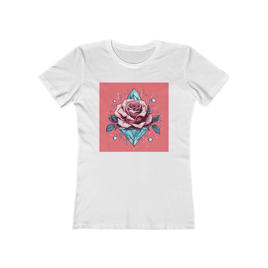 Women’s Comfy Graphic Boyfriend Tee – 100% Cotton – Slim Fit – “Tee 019”