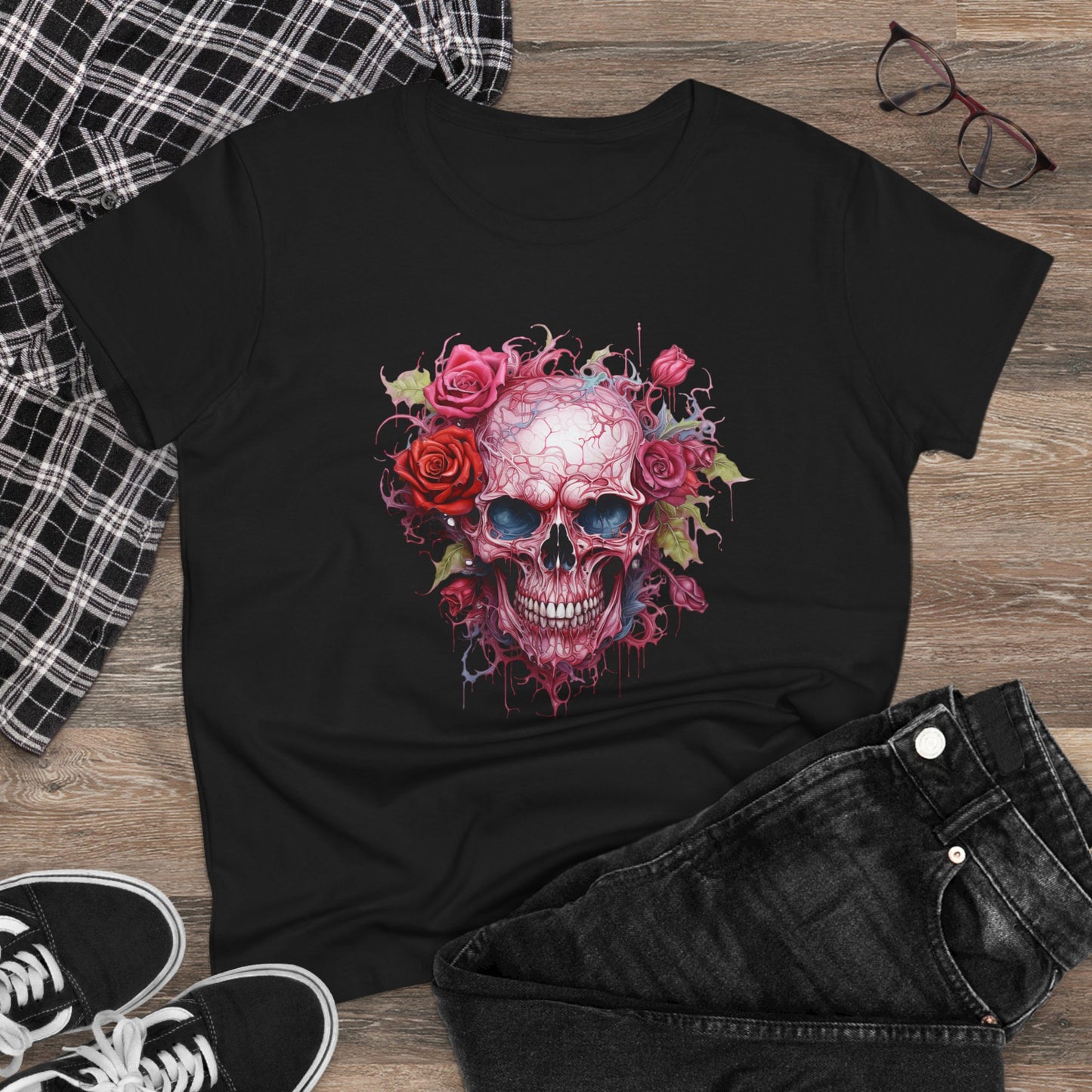 Women’s Graphic Midweight Tee – 100% Cotton – Semi‑Fitted – “Tee 006”