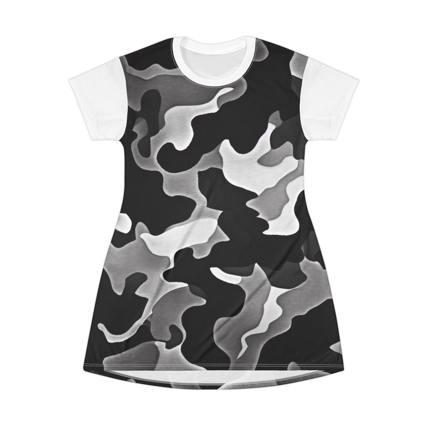 Women’s Graphic T‑Shirt Dress – 100% Polyester – Light Fabric – “Dress 003”