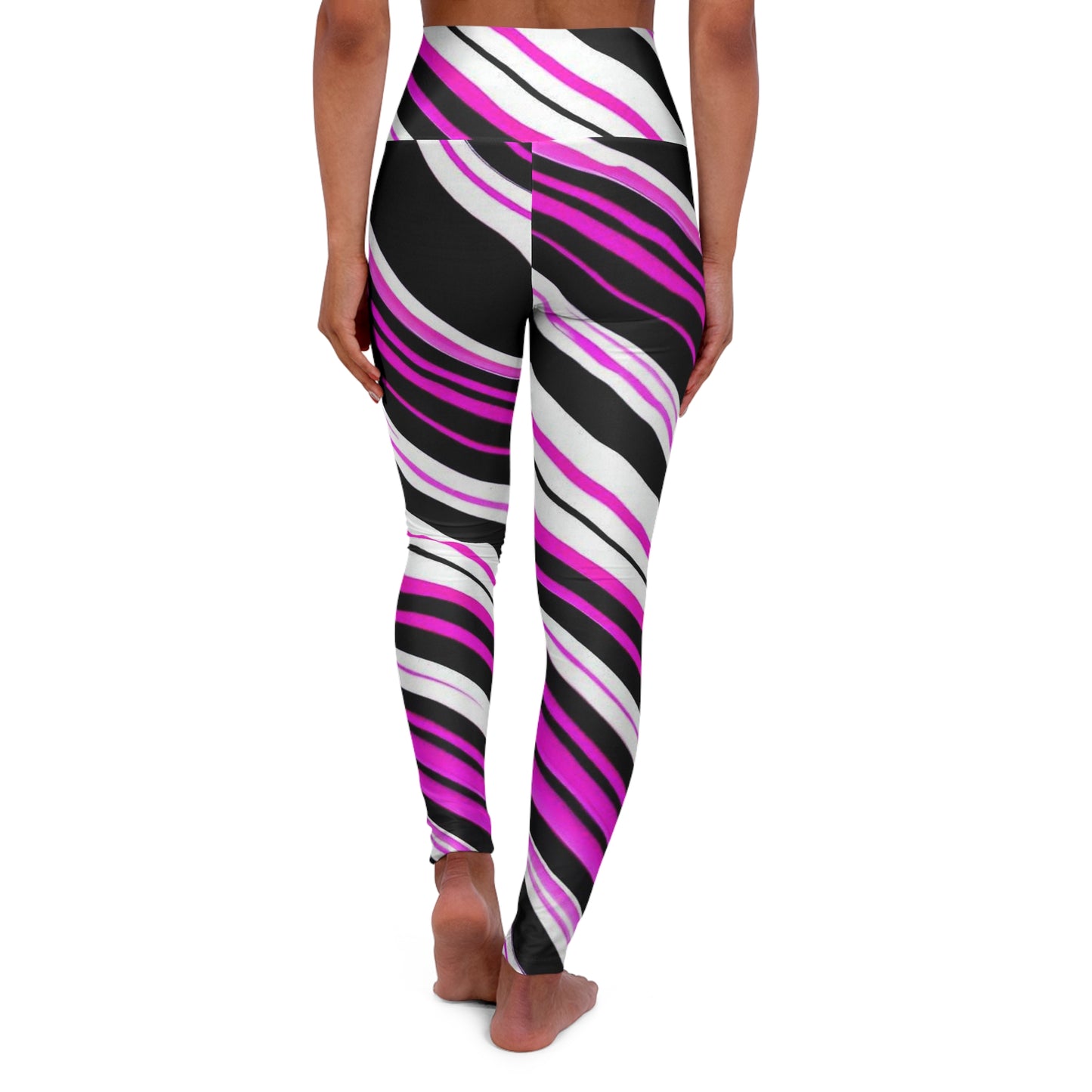 Women’s High‑Waisted Graphic Yoga Pants – 100% Polyester – Skinny Fit – “Pants 015”