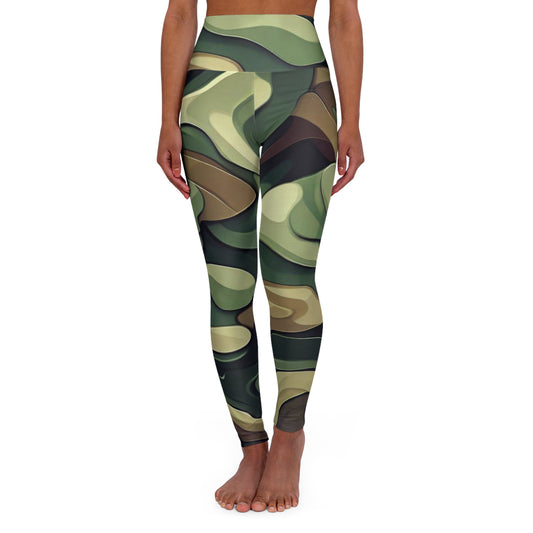 Women’s High‑Waisted Graphic Yoga Pants – 100% Polyester – Skinny Fit – “Pants 005”
