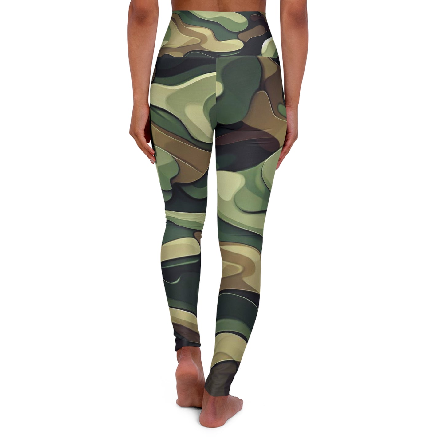 Women’s High‑Waisted Graphic Yoga Pants – 100% Polyester – Skinny Fit – “Pants 005”