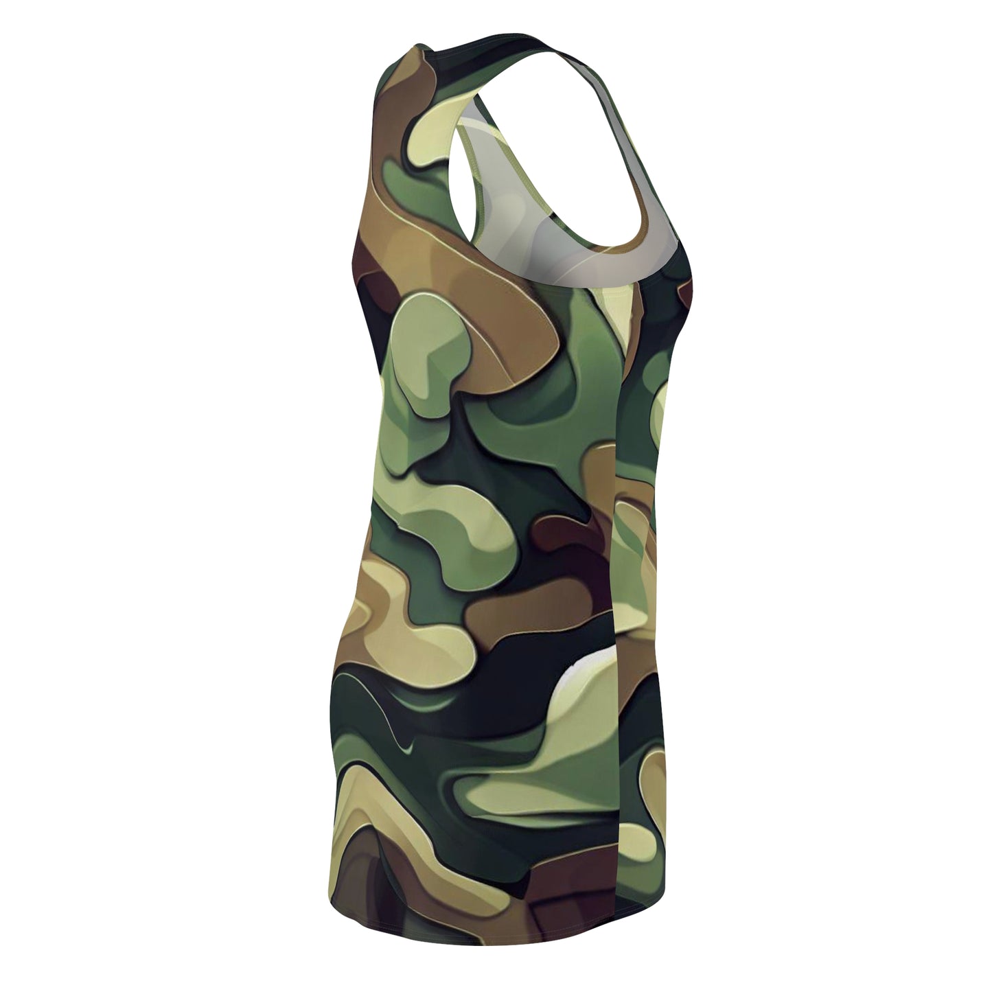 Women’s Graphic Cut & Sew Racerback Dress – 100% Polyester – “Racer 011”