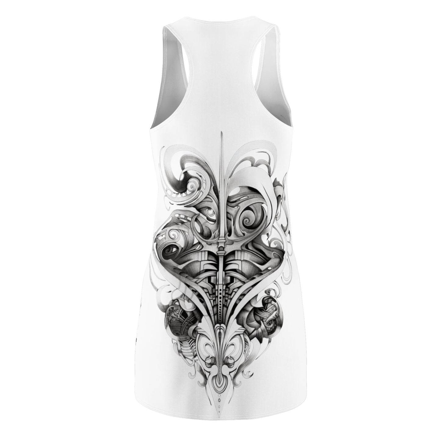 Women’s Graphic Cut & Sew Racerback Dress – 100% Polyester – “Racer 019”