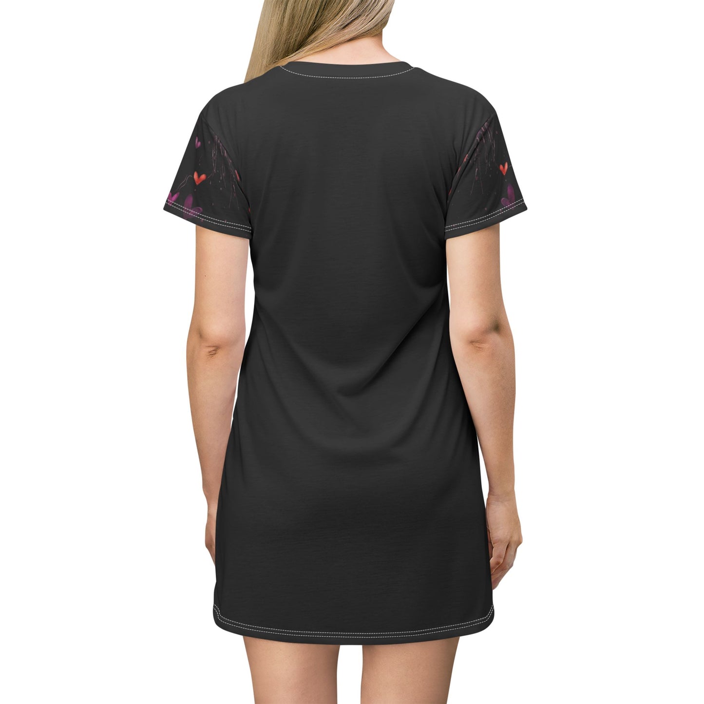 Women’s Graphic T‑Shirt Dress – 100% Polyester – Light Fabric – “Dress 015”