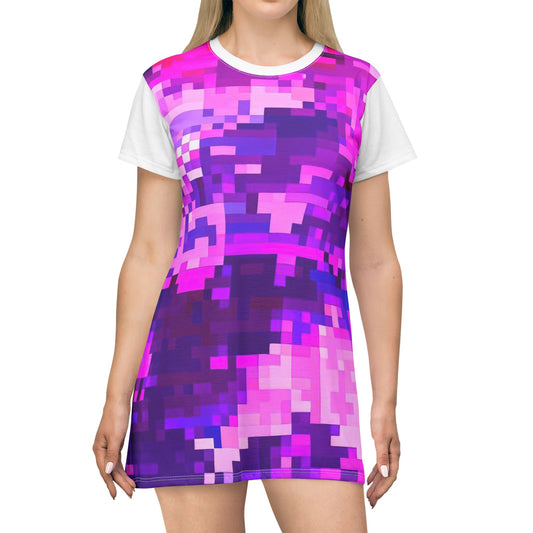 Women’s Graphic T‑Shirt Dress – 100% Polyester – Light Fabric – “Dress 010”