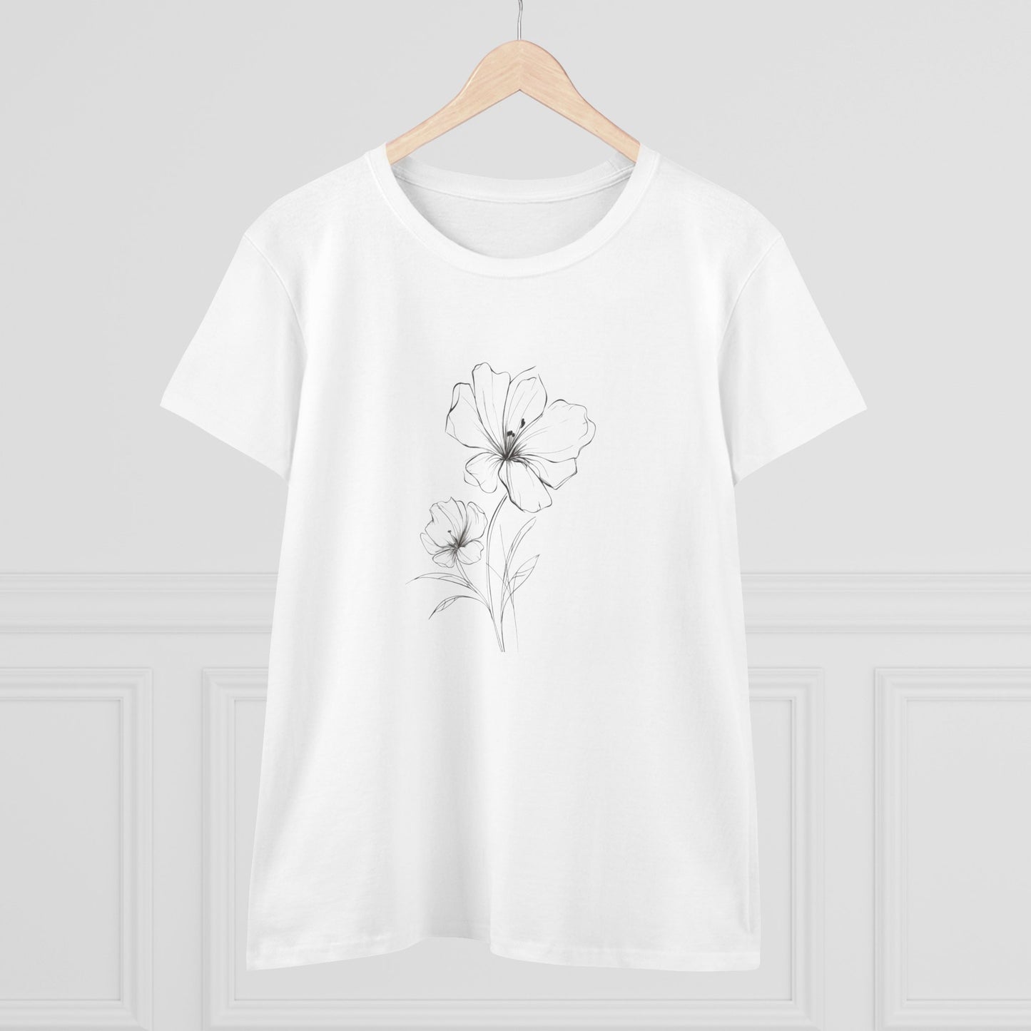 Women’s Graphic Midweight Tee – 100% Cotton – Semi Fitted – “Tee 011”