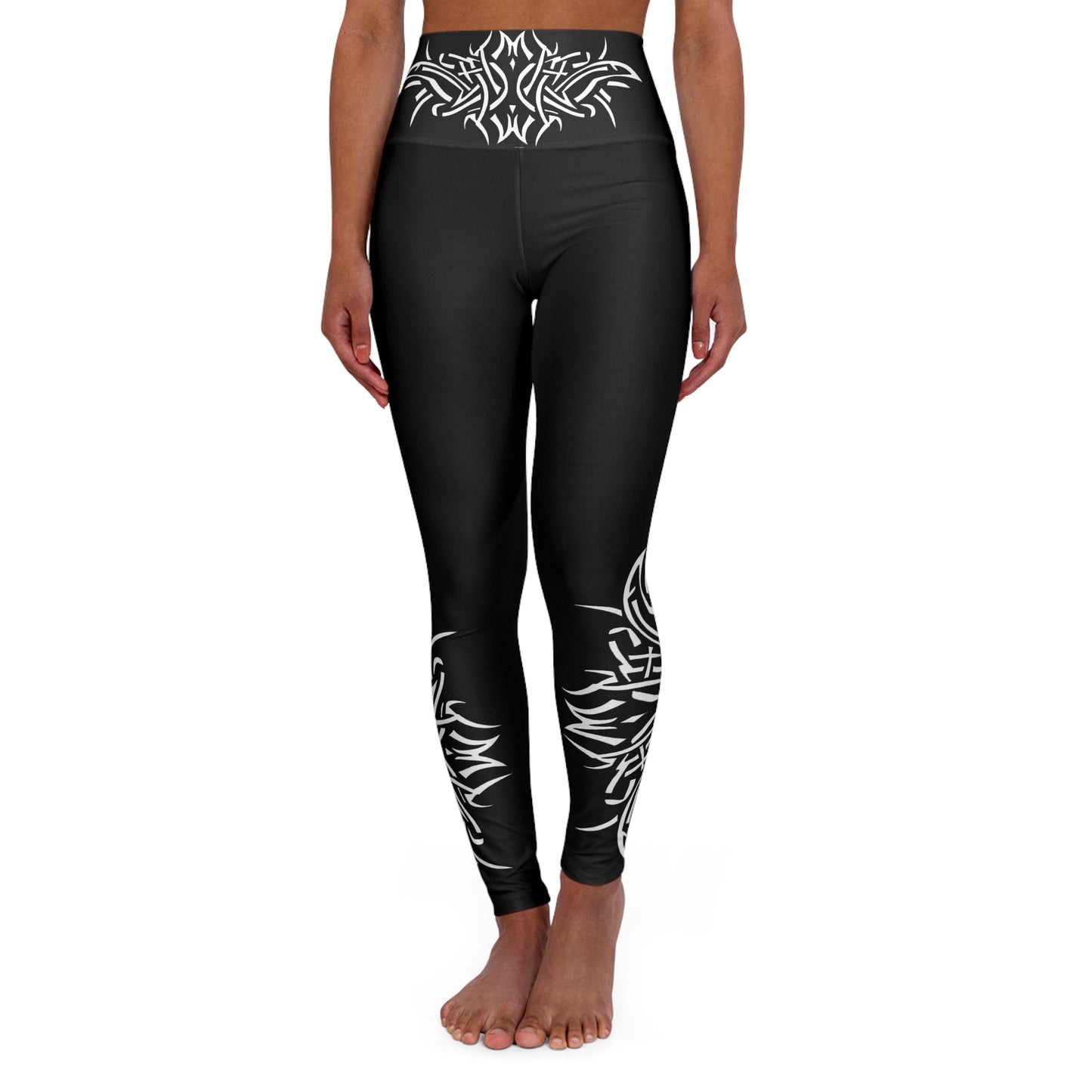 Women’s High‑Waisted Graphic Yoga Pants – 100% Polyester – Skinny Fit – “Pants 019”