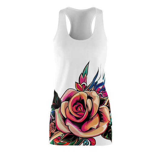 Women’s Graphic Cut & Sew Racerback Dress – 100% Polyester – “Racer 015”