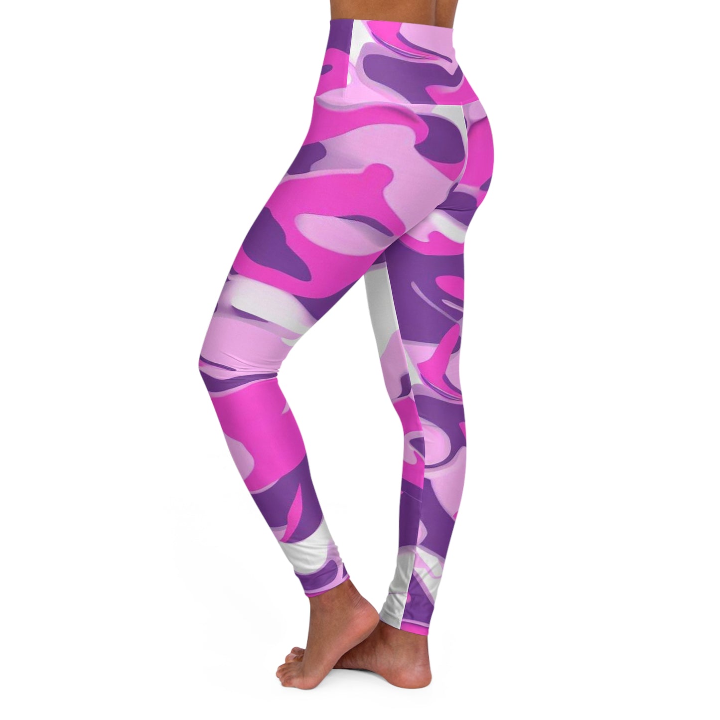 Women’s High‑Waisted Graphic Yoga Pants – 100% Polyester – Skinny Fit – “Pants 002”