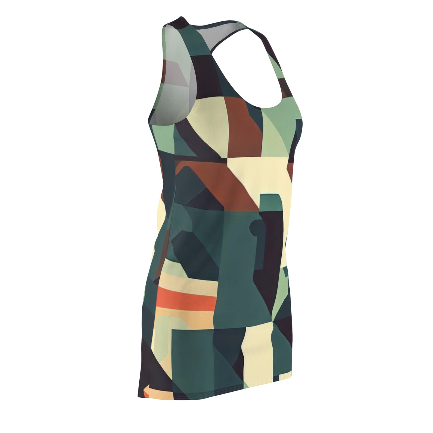 Women’s Graphic Cut & Sew Racerback Dress – 100% Polyester – “Racer 008”