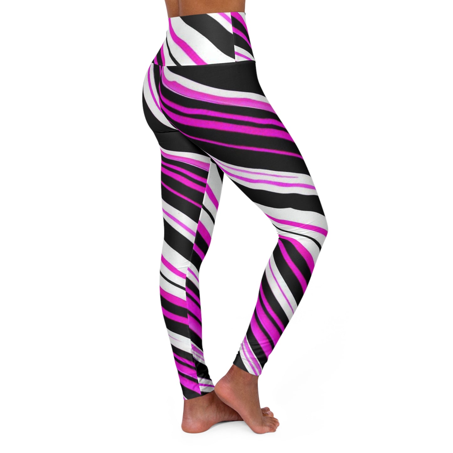 Women’s High‑Waisted Graphic Yoga Pants – 100% Polyester – Skinny Fit – “Pants 015”