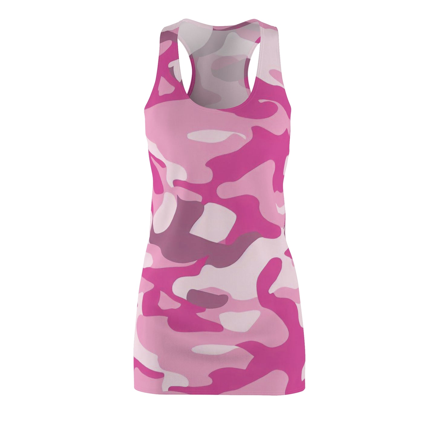 Women’s Graphic Cut & Sew Racerback Dress – 100% Polyester – “Racer 014”