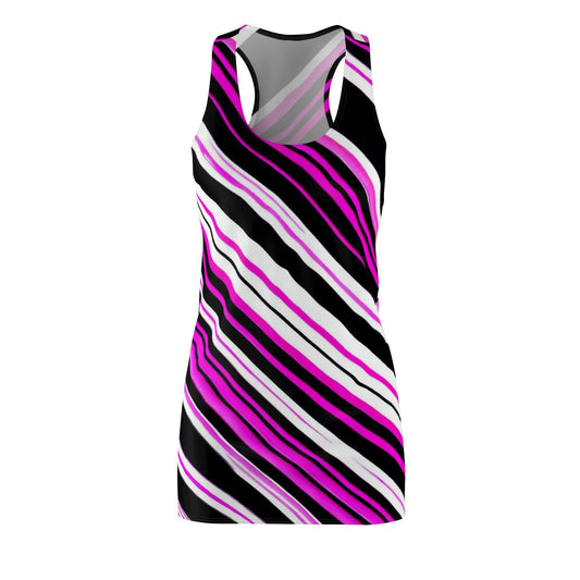 Women’s Graphic Cut & Sew Racerback Dress – 100% Polyester – “Racer 003”