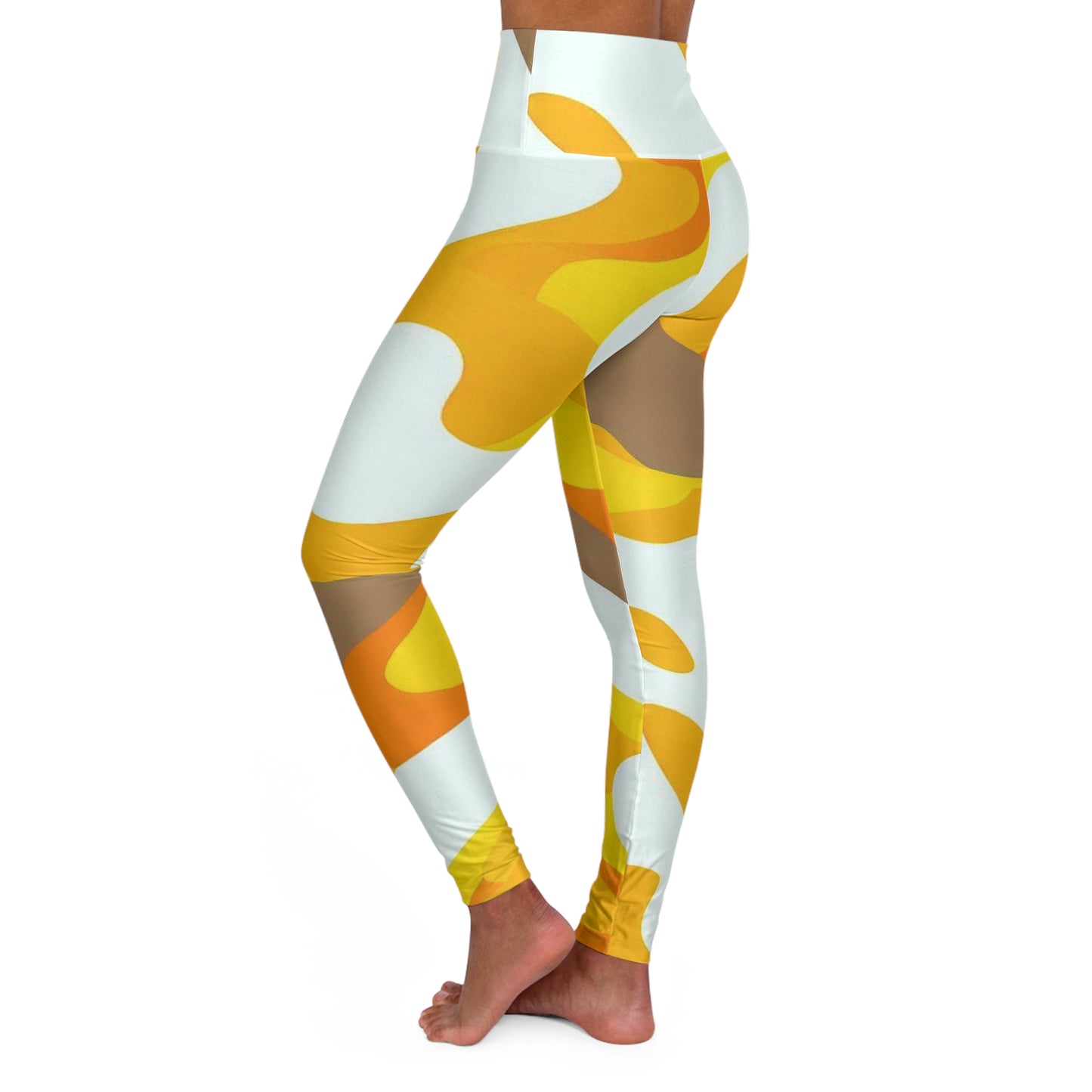 Women’s High‑Waisted Graphic Yoga Pants – 100% Polyester – Skinny Fit – “Pants 012”