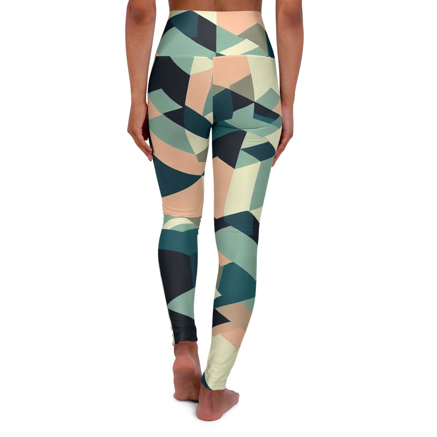 Women’s High‑Waisted Graphic Yoga Pants – 100% Polyester – Skinny Fit – “Pants 007”