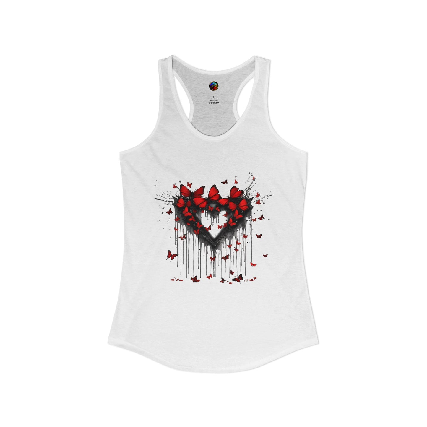 Women’s Graphic Ideal Racerback Tank – 60% Combed Cotton / 40% Polyester – Slim Fit – “Tank 011”