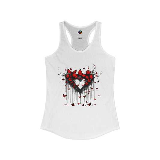 Women’s Graphic Ideal Racerback Tank – 60% Combed Cotton / 40% Polyester – Slim Fit – “Tank 011”
