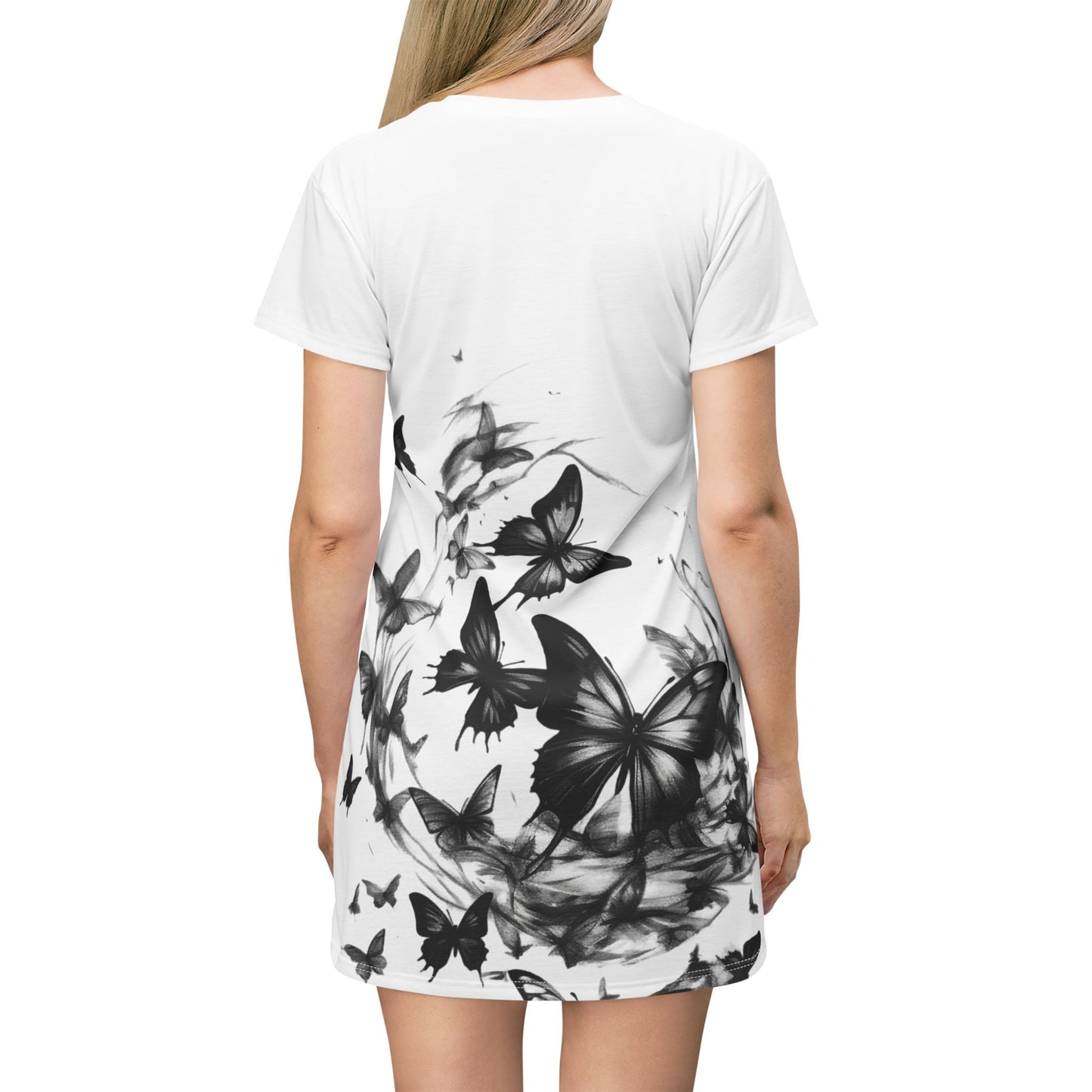 Women’s Graphic T‑Shirt Dress – 100% Polyester – Light Fabric – “Dress 023”