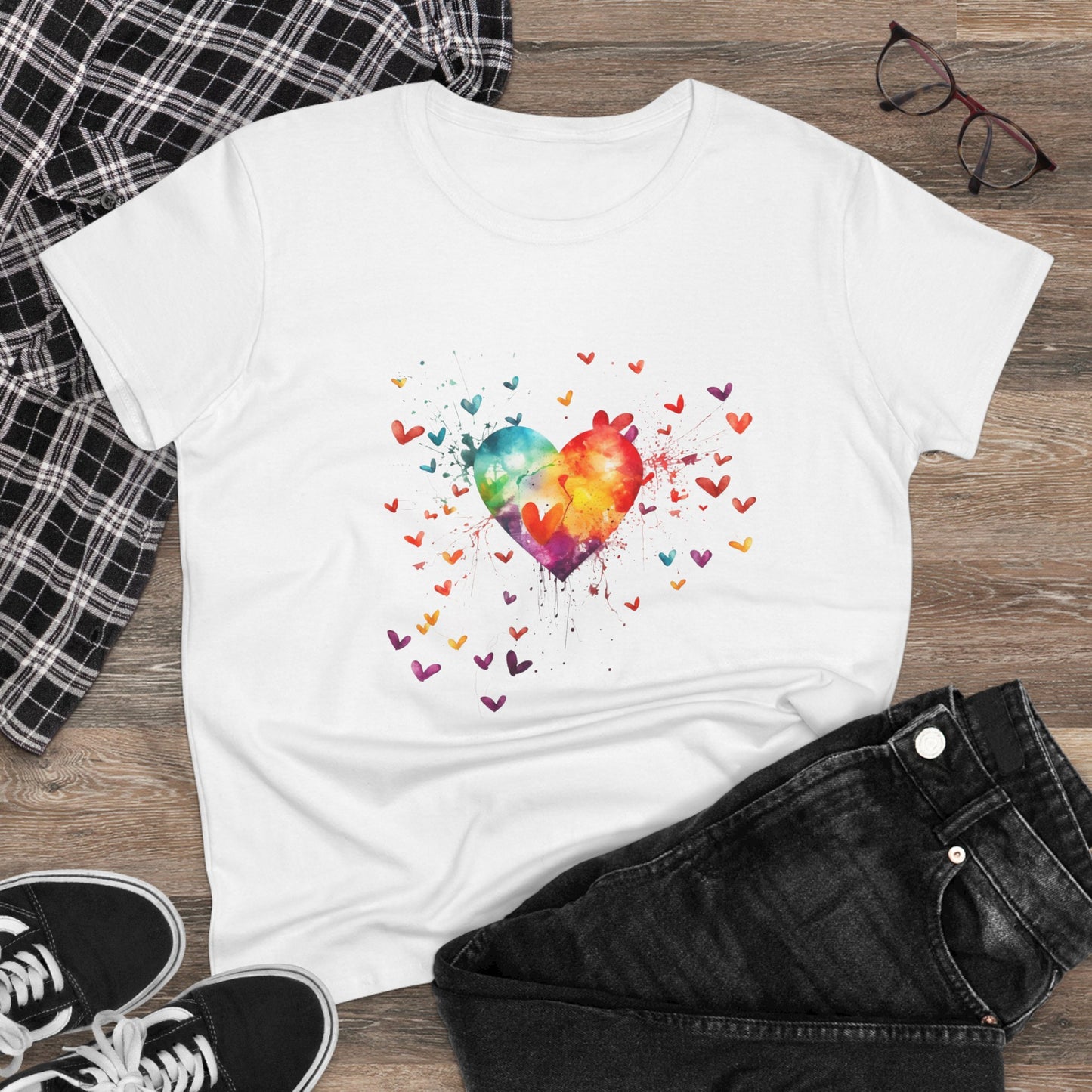 Women’s Graphic Midweight Tee – 100% Cotton – Semi‑Fitted – “Tee 044”