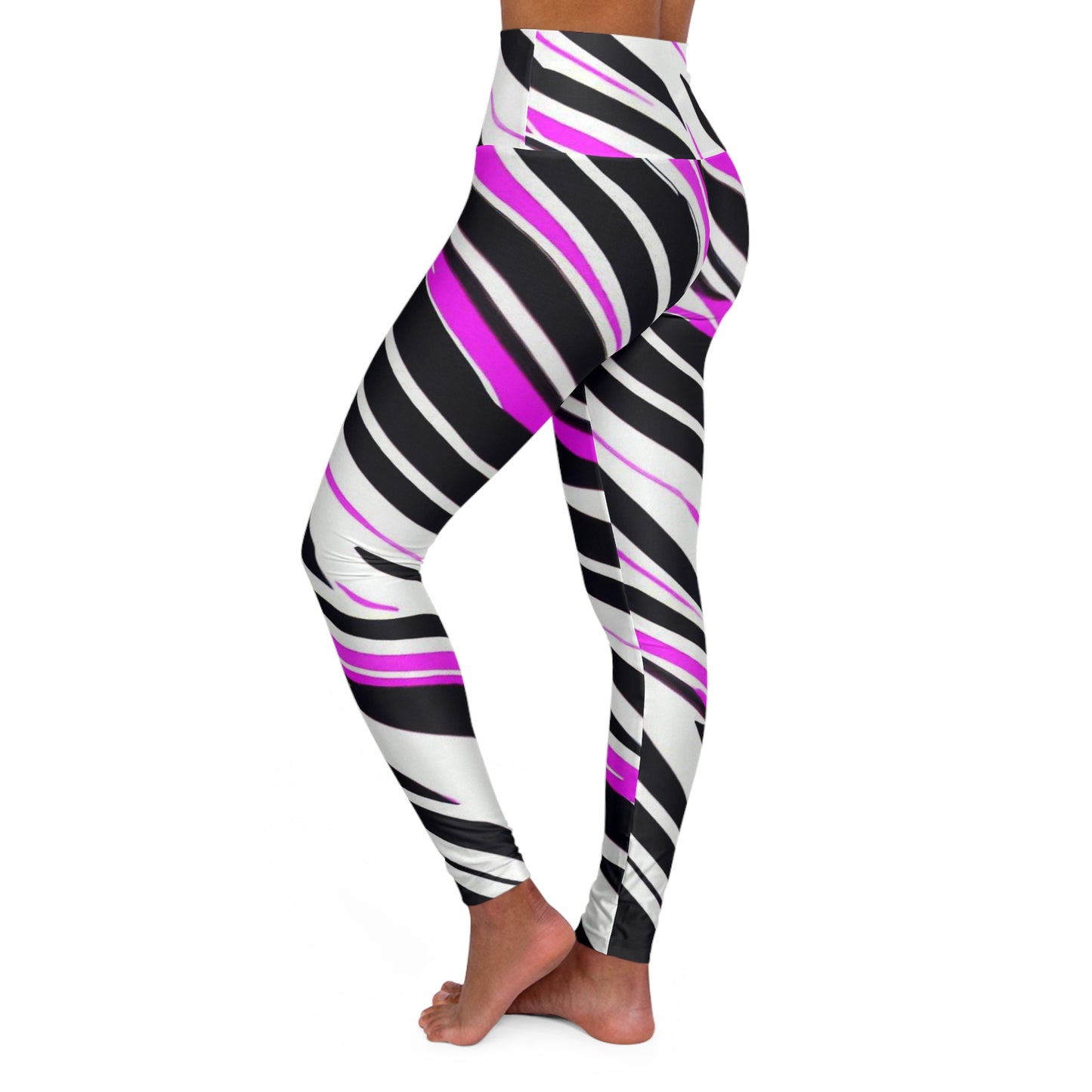 Women’s High‑Waisted Graphic Yoga Pants – 100% Polyester – Skinny Fit – “Pants 016”