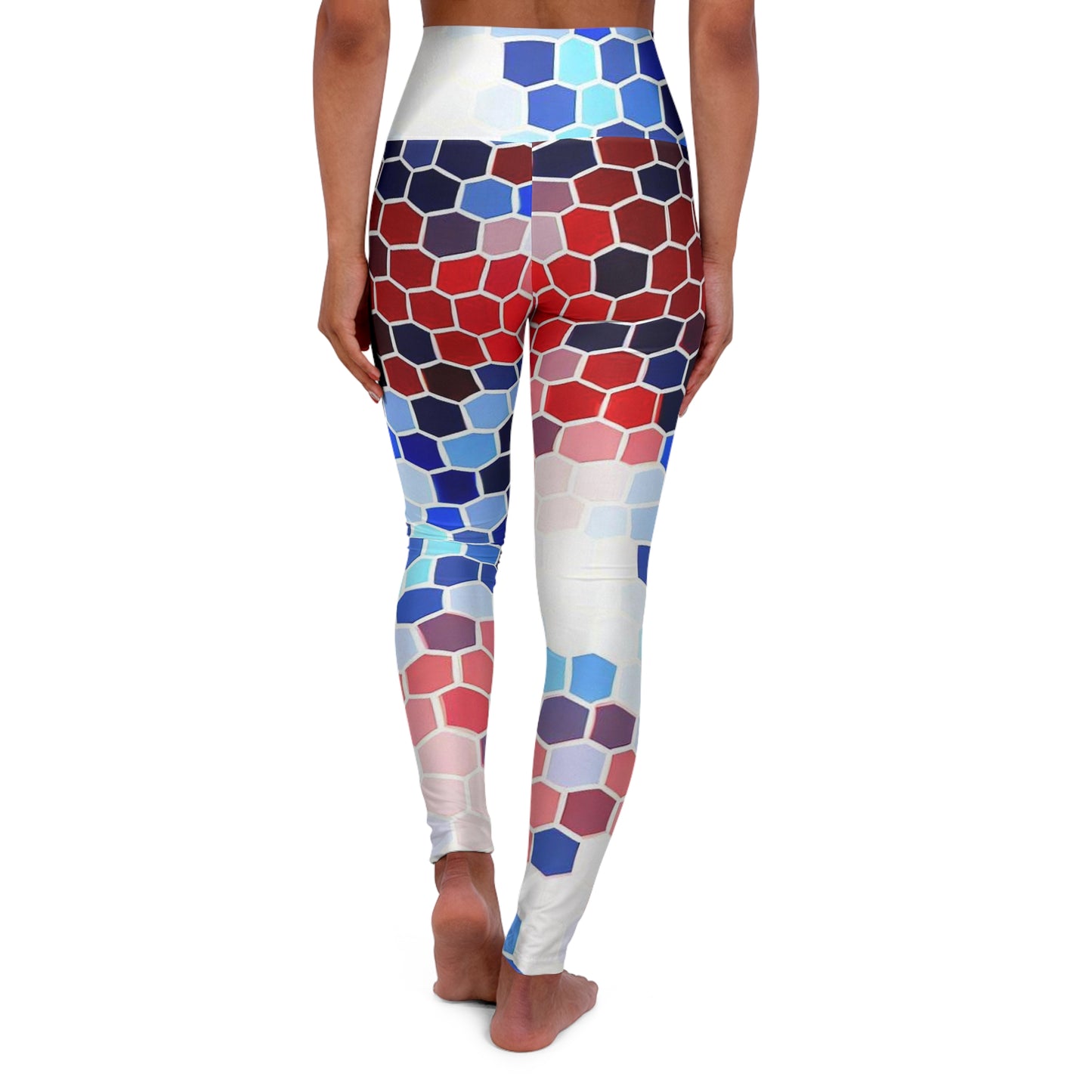 Women’s High‑Waisted Graphic Yoga Pants – 100% Polyester – Skinny Fit – “Pants 014”
