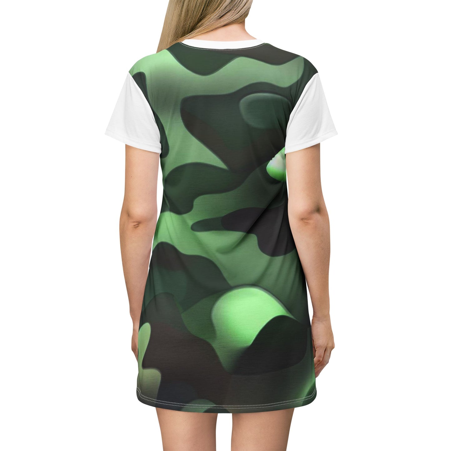 Women’s Graphic T‑Shirt Dress – 100% Polyester – Light Fabric – “Dress 013”