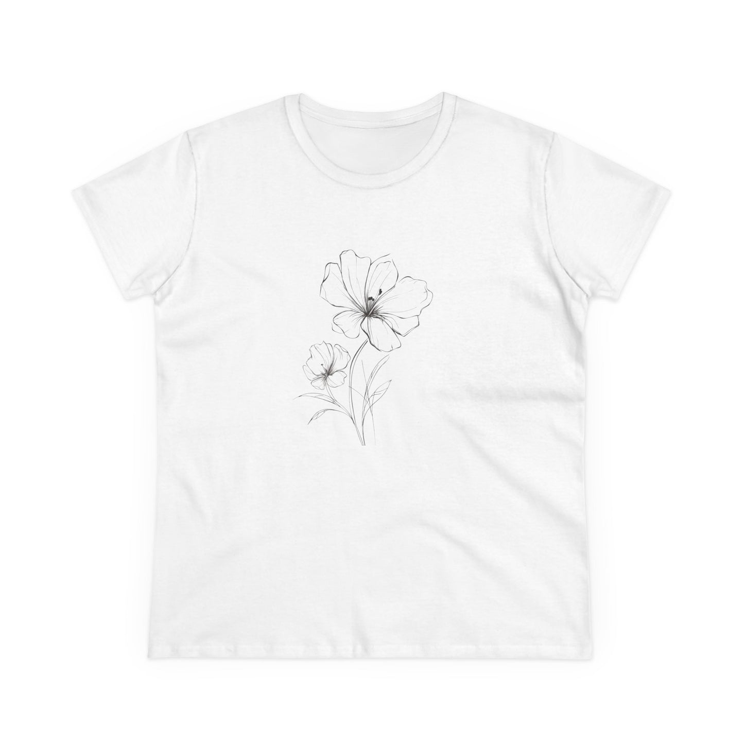 Women’s Graphic Midweight Tee – 100% Cotton – Semi Fitted – “Tee 011”