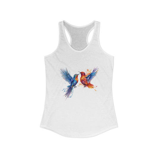 Women’s Graphic Ideal Racerback Tank – 60% Combed Cotton / 40% Polyester – Slim Fit – “Tank 009”