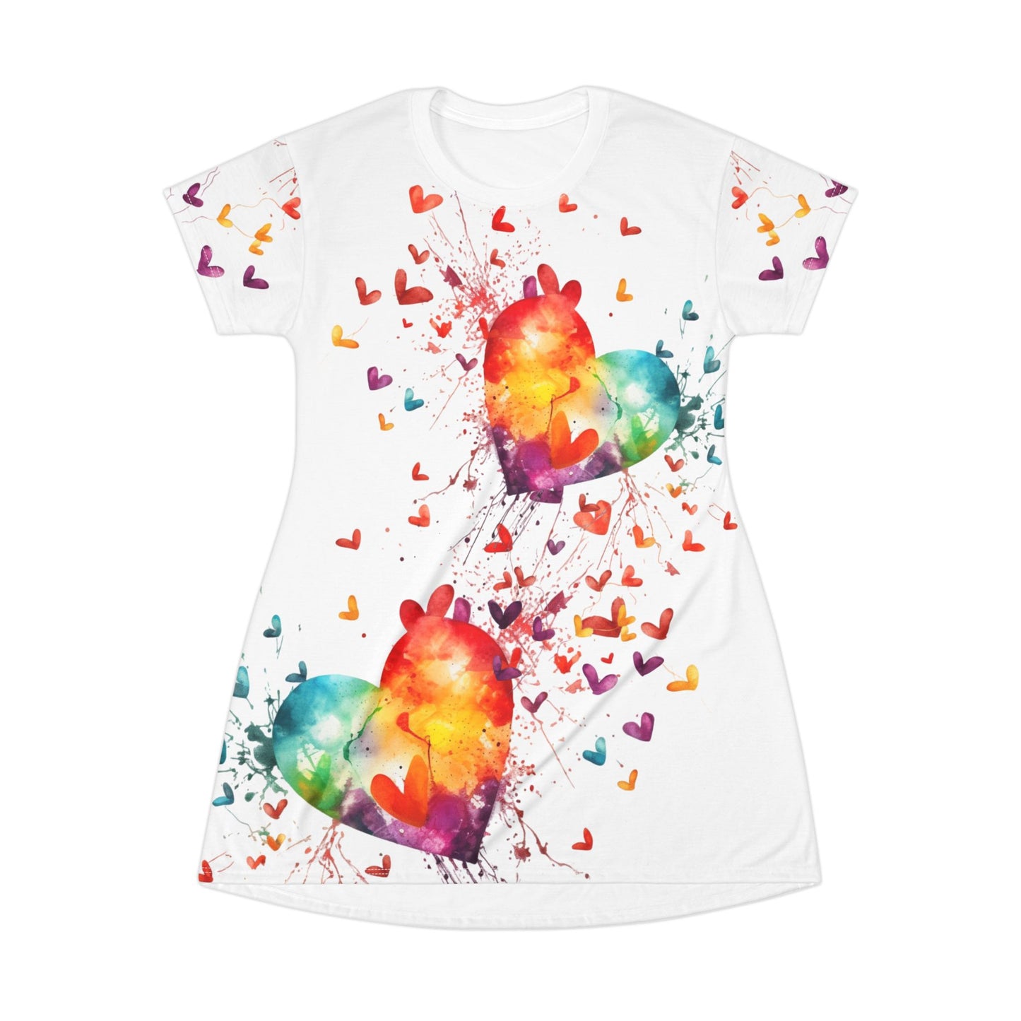 Women’s Graphic T‑Shirt Dress – 100% Polyester – Light Fabric – “Dress 018”