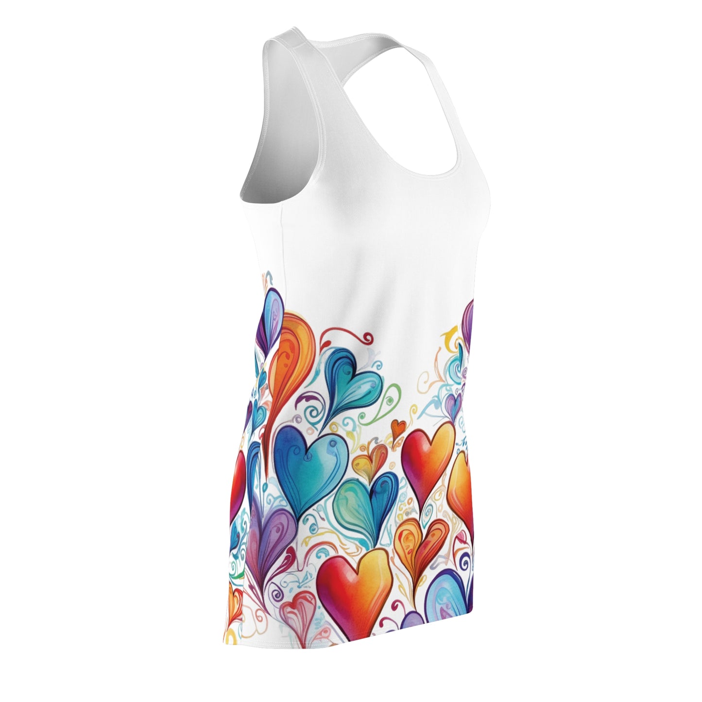 Women’s Graphic Cut & Sew Racerback Dress – 100% Polyester – “Racer 027”
