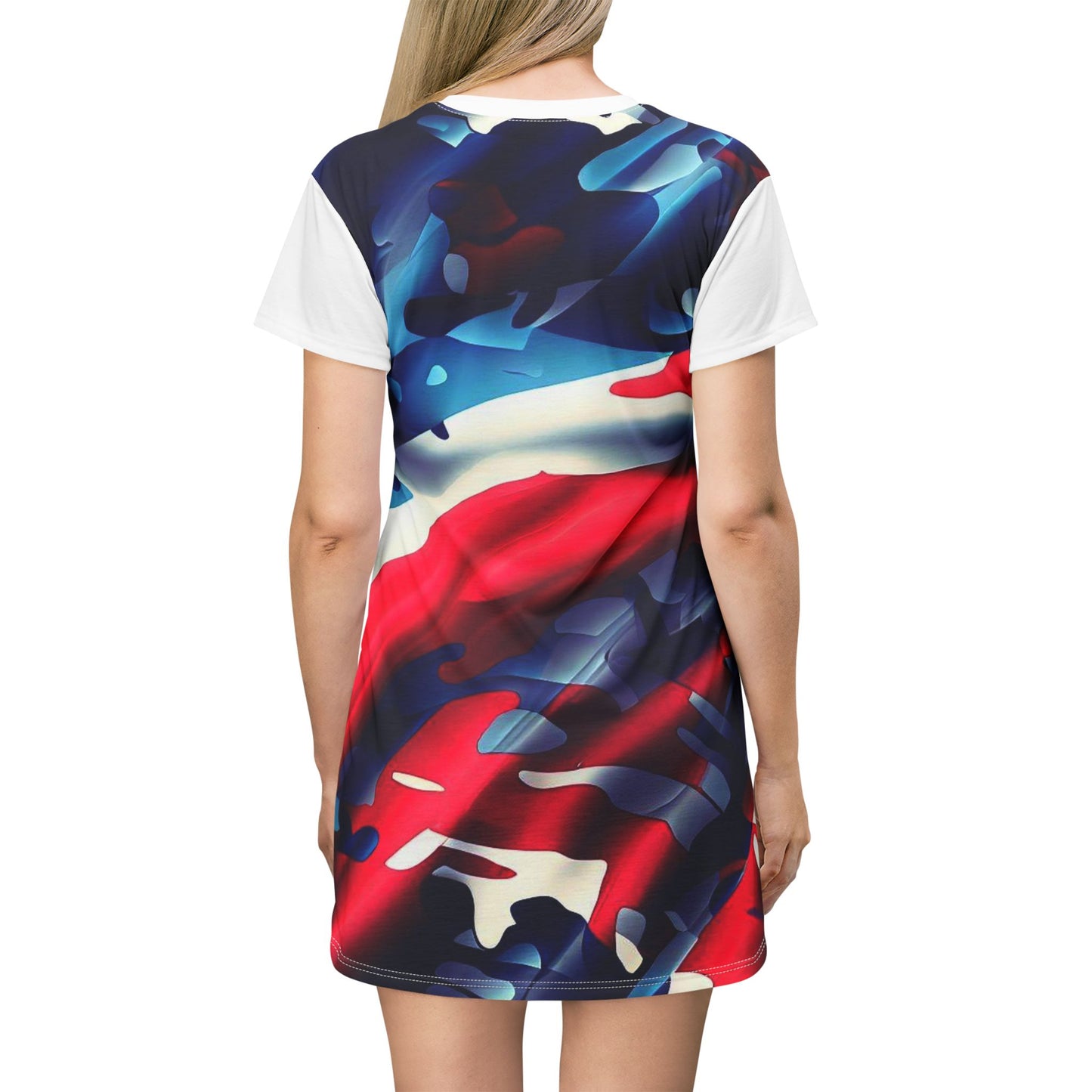 Women’s Graphic T‑Shirt Dress – 100% Polyester – Light Fabric – “Dress 006”