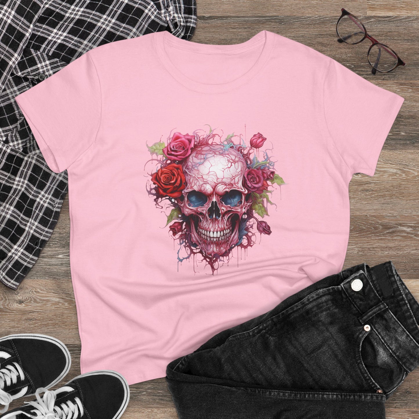 Women’s Graphic Midweight Tee – 100% Cotton – Semi‑Fitted – “Tee 006”