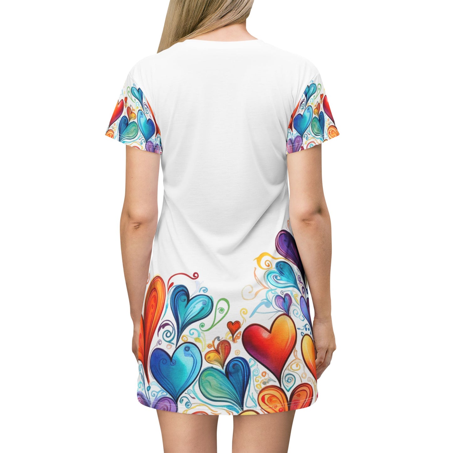 Women’s Graphic T‑Shirt Dress – 100% Polyester – Light Fabric – “Dress 025”