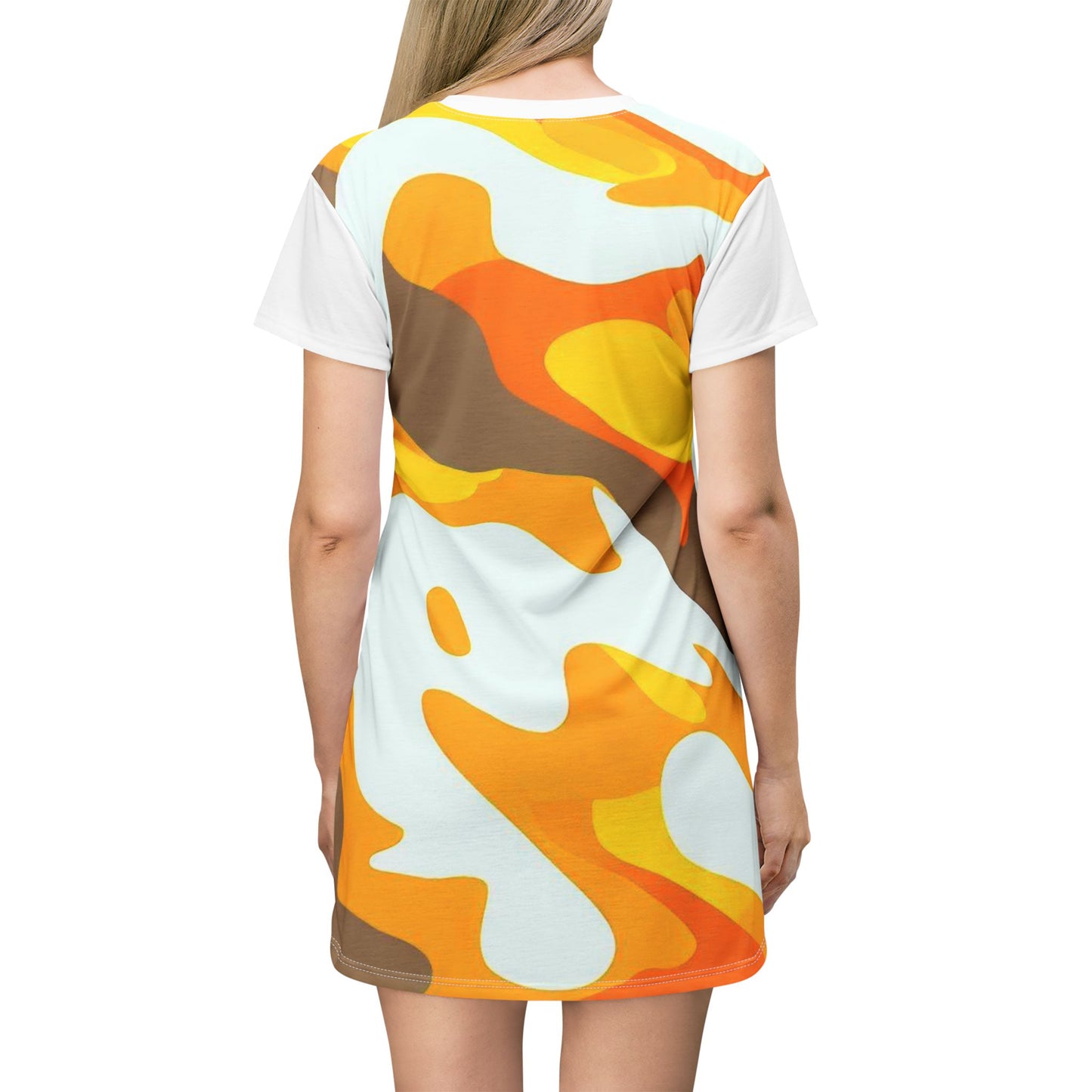 Women’s Graphic T‑Shirt Dress – 100% Polyester – Light Fabric – “Dress 005”