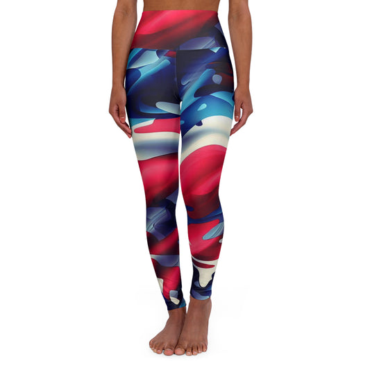 Women’s High‑Waisted Graphic Yoga Pants – 100% Polyester – Skinny Fit – “Pants 011”