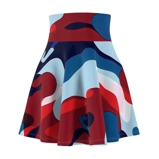 Women’s Graphic Skater Skirt – 95% Polyester / 5% Spandex – Versatile Fit – “Skirt 004”