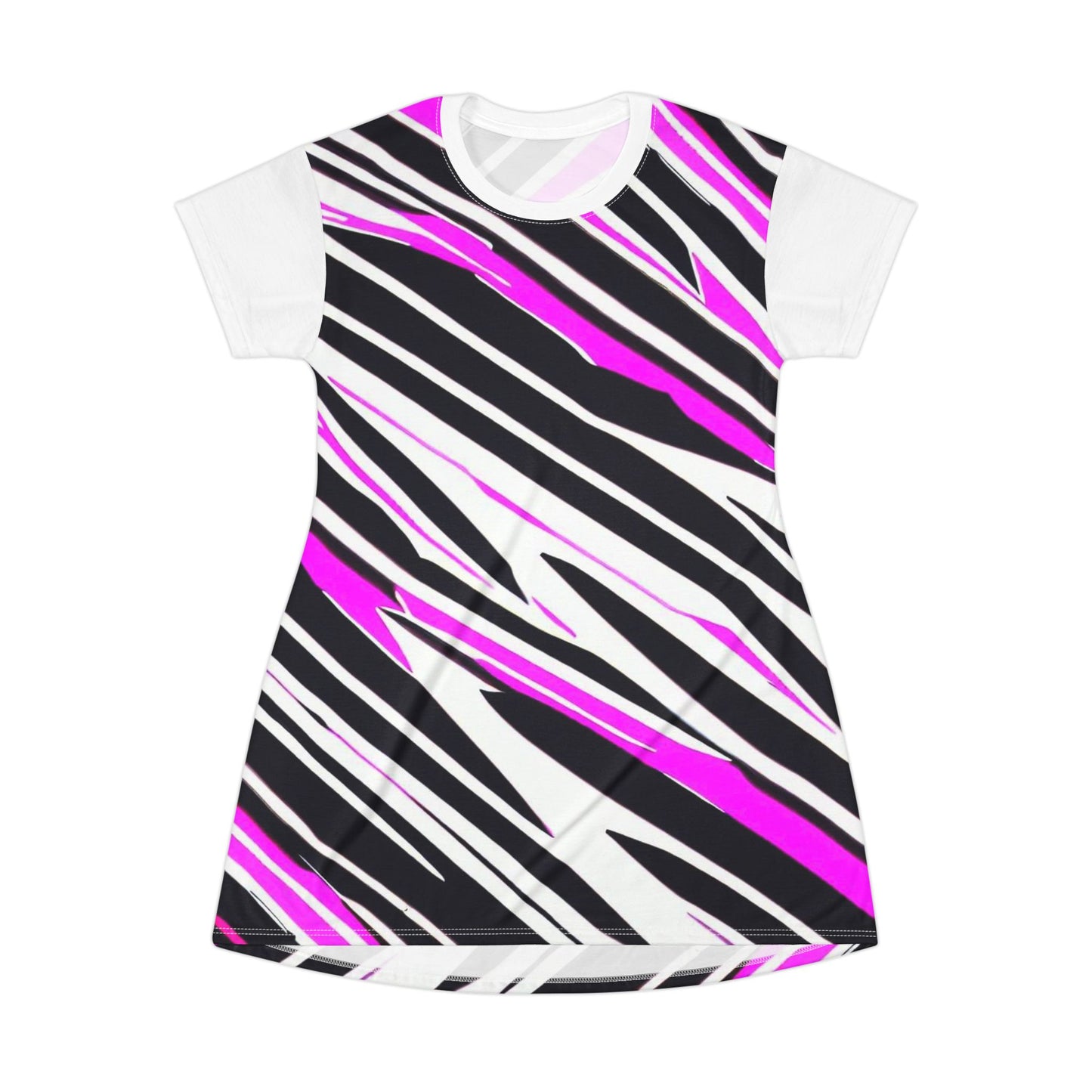 Women’s Graphic T‑Shirt Dress – 100% Polyester – Light Fabric – “Dress 001”