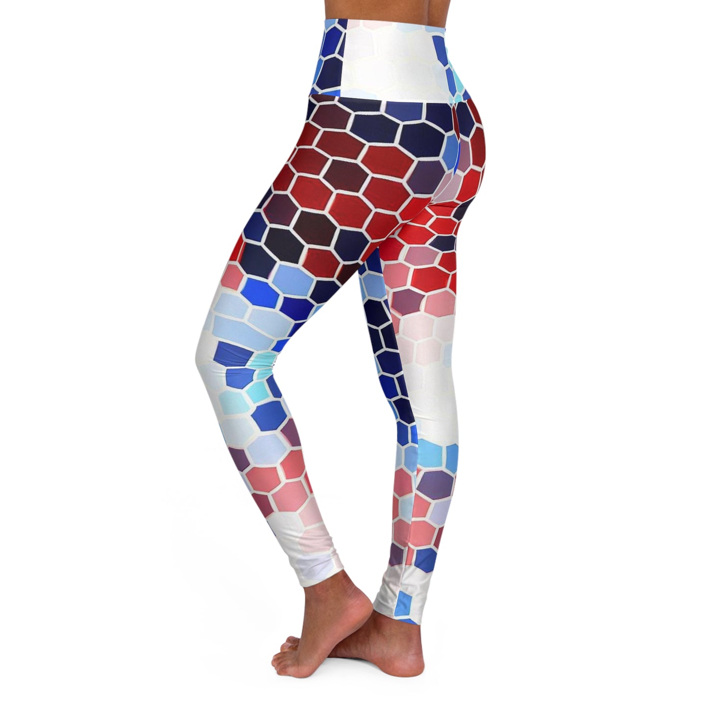 Women’s High‑Waisted Graphic Yoga Pants – 100% Polyester – Skinny Fit – “Pants 014”